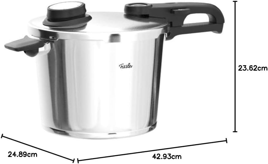 Vitavit Premium Pressure Cooker Set, 3.7 Quart and 6.3 Quart with Glass Lid