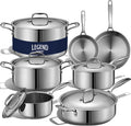5-Ply Stainless Steel Cookware Set, 12-Piece Pots and Pans Set - Induction Compatible, Oven Safe 800°F - Non-Toxic, No Coatings - Built to Last Generations